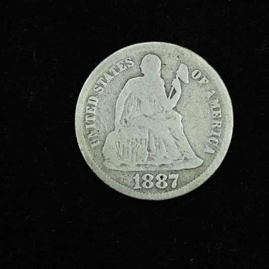 1887 Seated Liberty Dime 10c Variety 4 Philadelphia