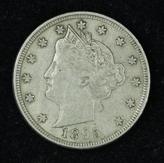 1895 5c Liberty V Nickel Five Cent Coin