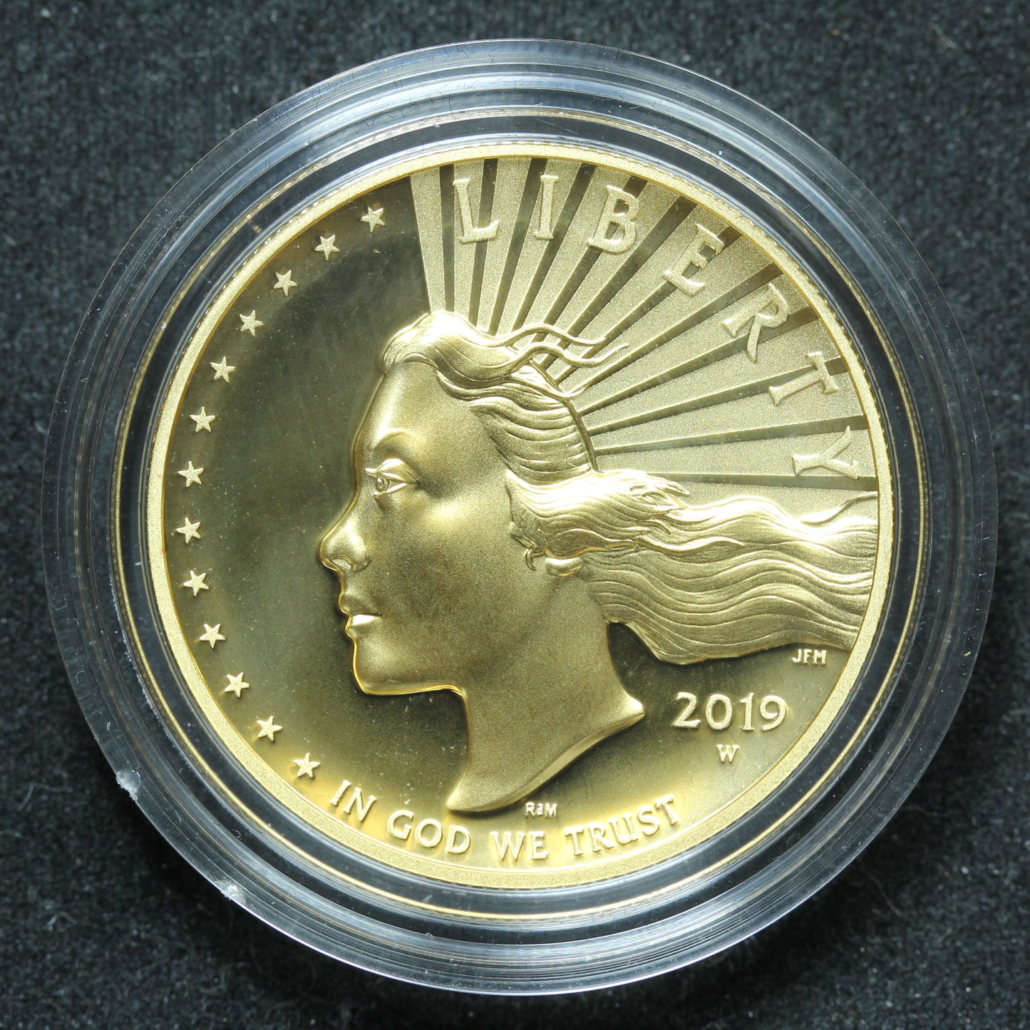 2019 W American Liberty Gold High Relief 1 oz $100 w/ OGP