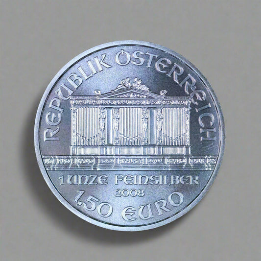 2008 1 oz .999 Fine Austrian Silver Philharmonic Coin Round