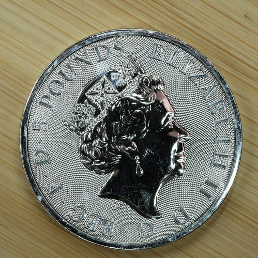 2018 Great Britain 2 oz Silver Queen's Beasts Black Bull of Clarence Exact Coin Pictured