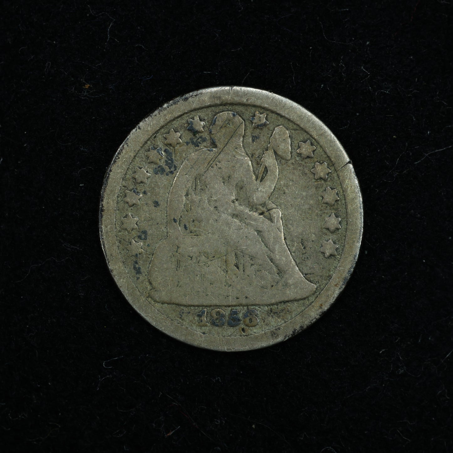 1856 Seated Liberty Dime 10c Variety 2