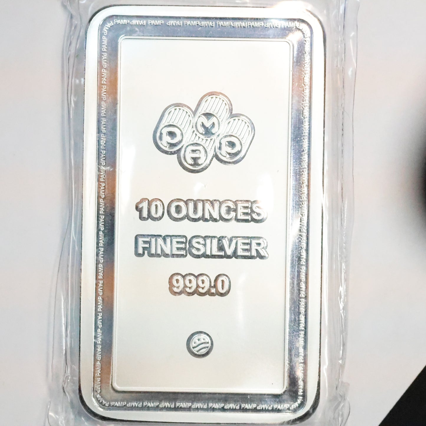 Pamp Suisse 10 Troy oz .999 Fine Silver Lady of Liberty Bar