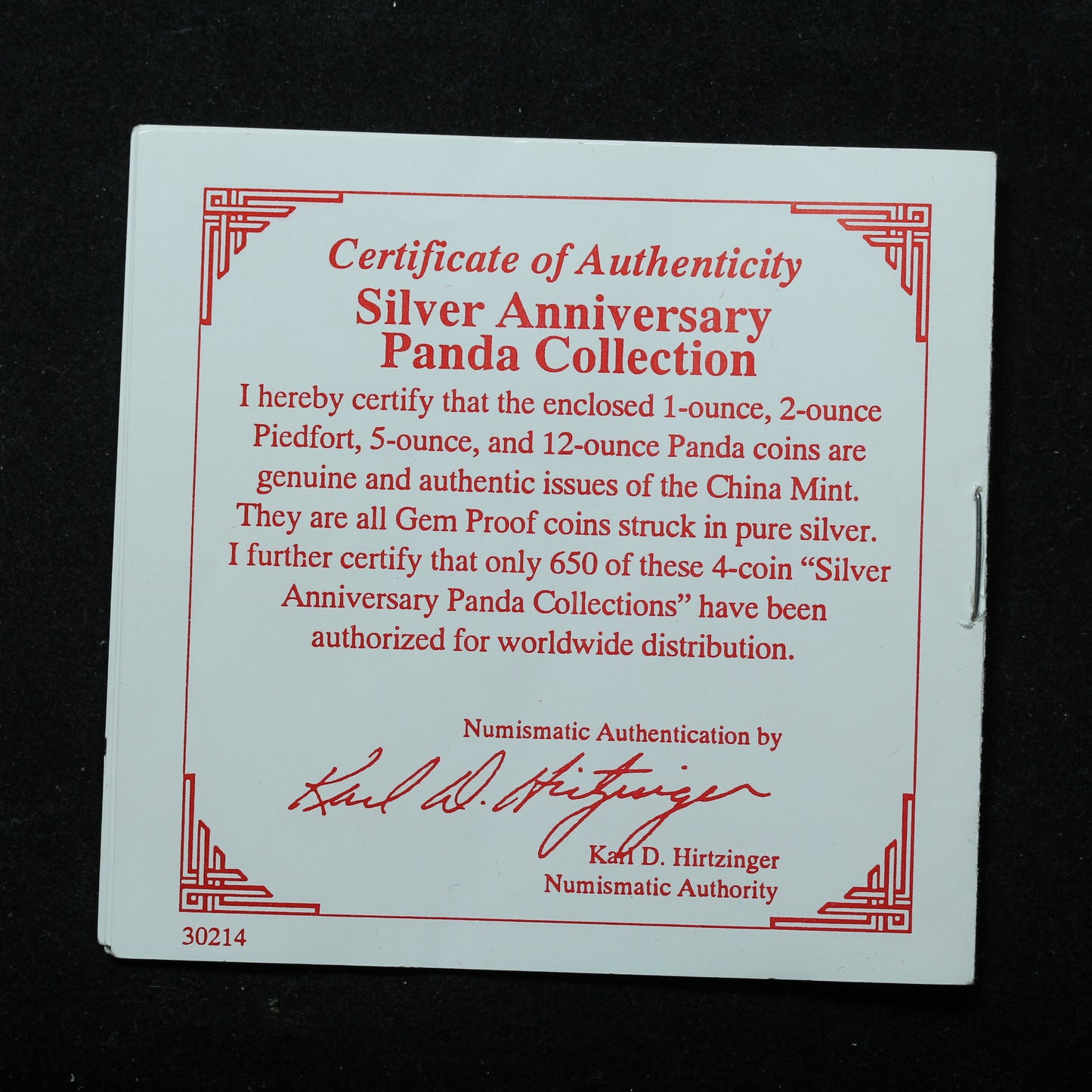 1991 China 10th Anniversary Panda Collection 4 Coin Silver Proof Set Sealed!