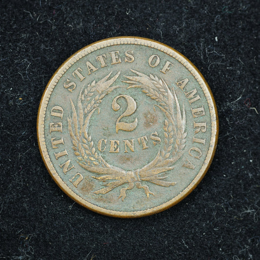 1865 2c Two Cent Piece United States
