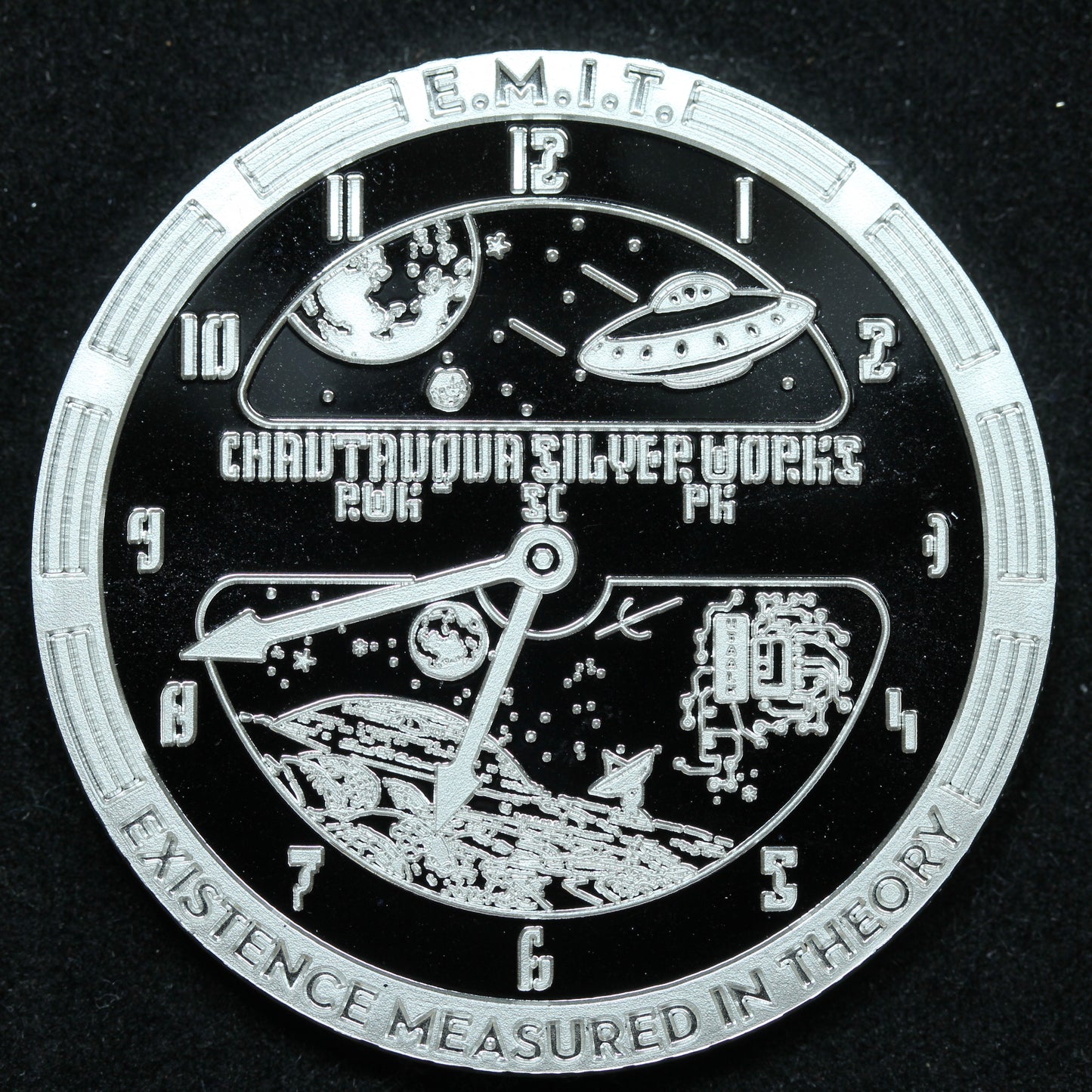 1 oz .999 Fine Silver 'Measuring Existence' TIME Chautauqua Silver Works PROOF