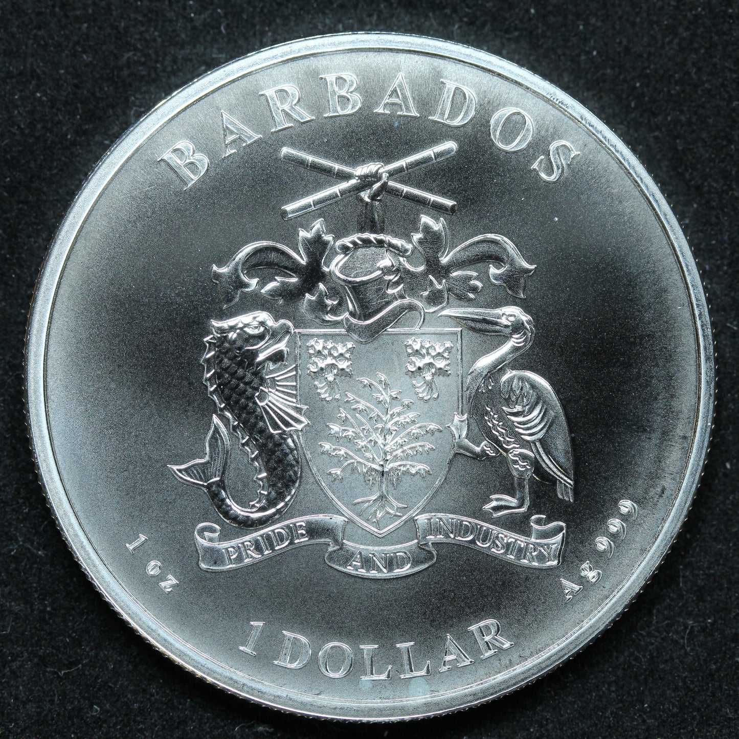 1 oz .999 Fine Silver - 2021 Barbados Caribbean Silver Octopus w/ Capsule
