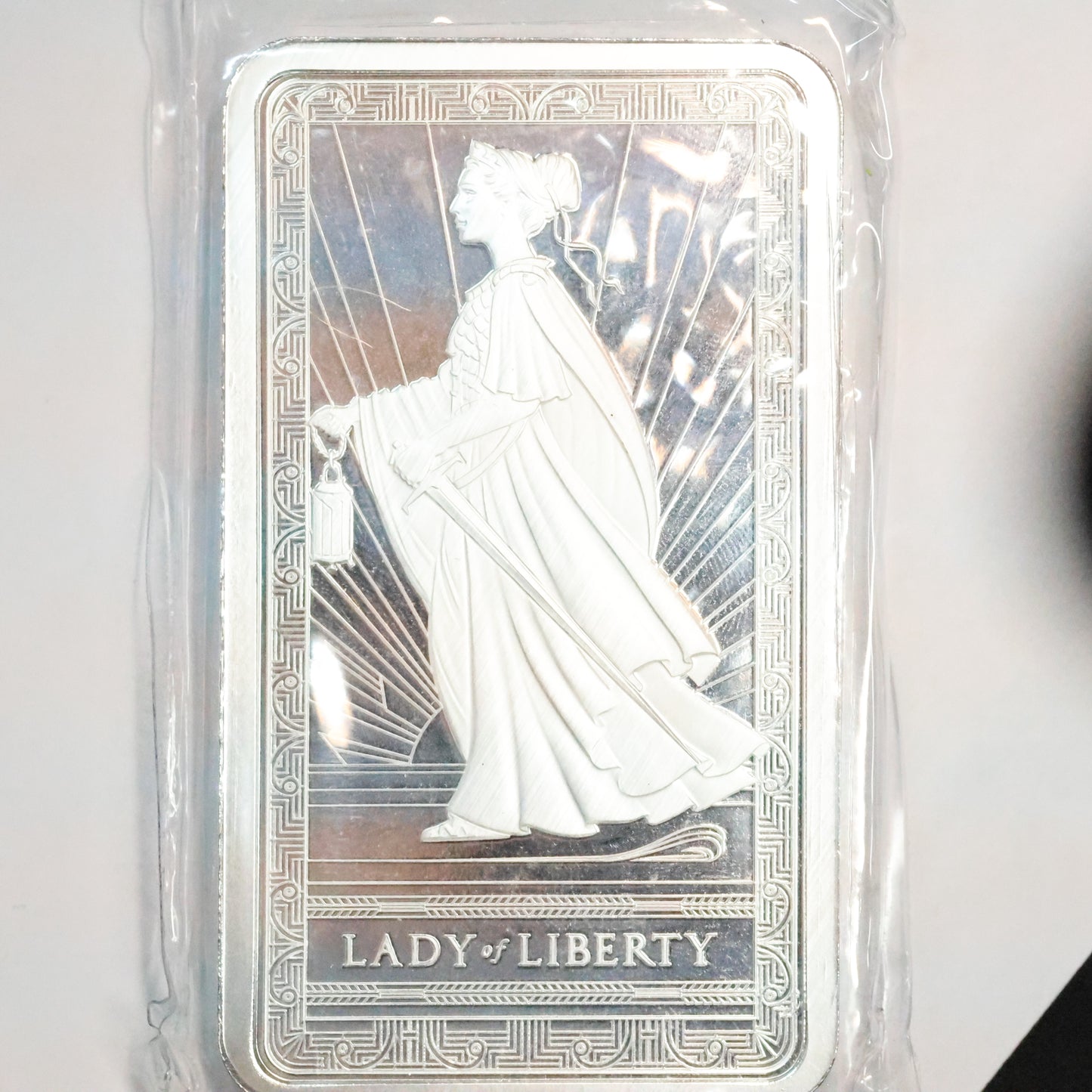 Pamp Suisse 10 Troy oz .999 Fine Silver Lady of Liberty Bar