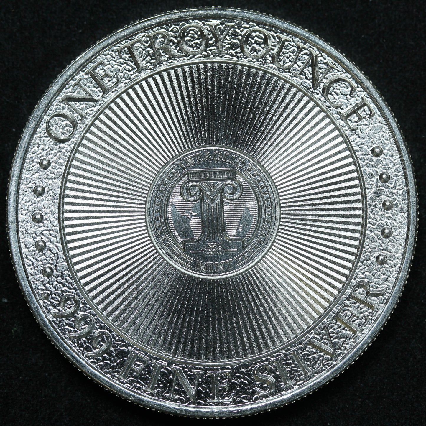 1 oz .999 Fine Silver Round - Intaglio Mint Molon Labe Type IV w/ Capsule