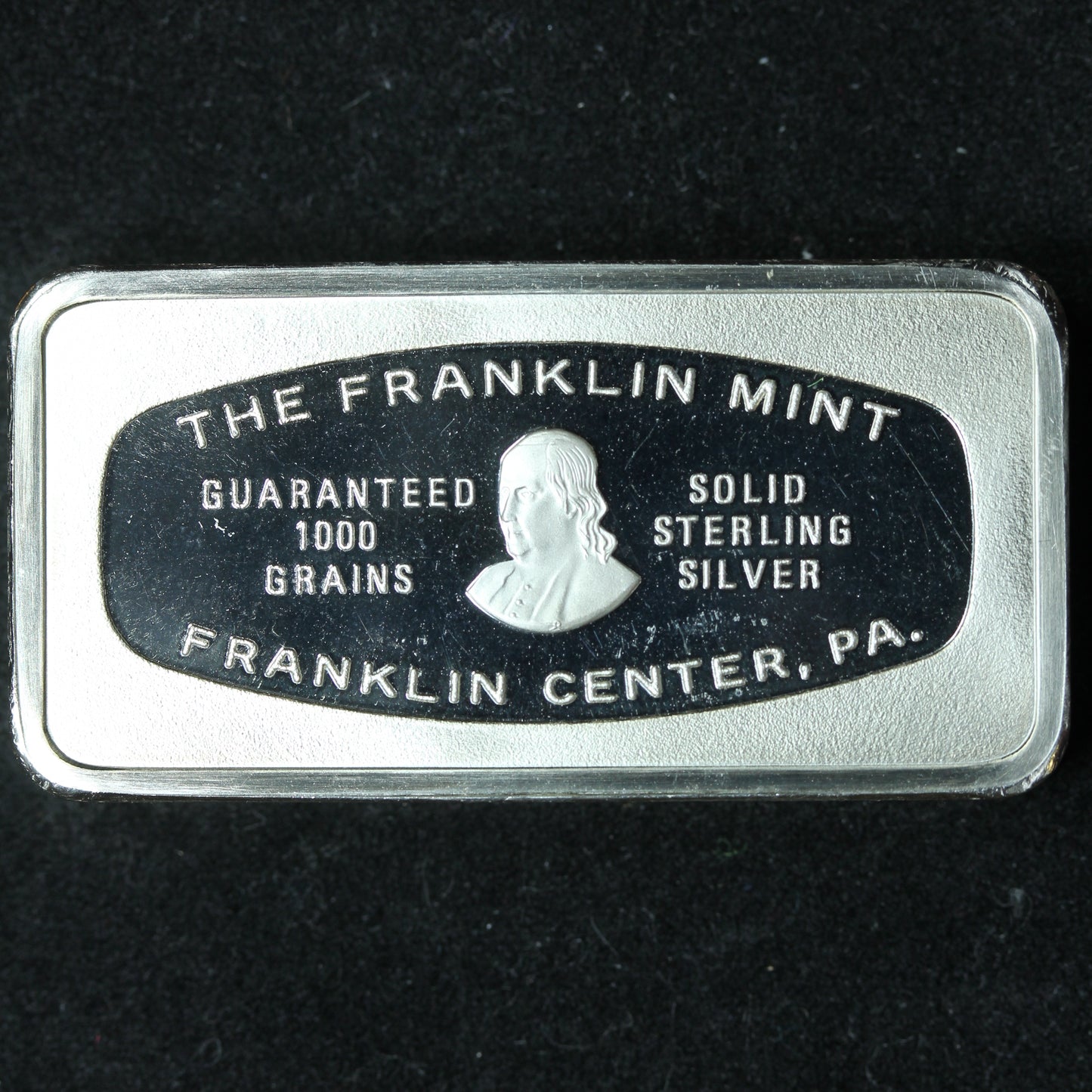 1972 Franklin Mint Christmas 1000 Grain Proof Sterling Silver Ingot