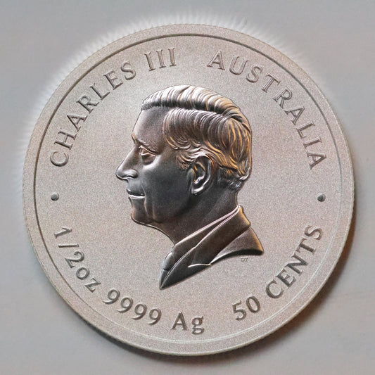 2025 1/2 oz Silver .9999 Fine Silver Australian Lunar Snake 50c Coin w/ Capsule