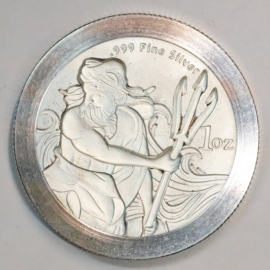 1 oz .999 Fine Silver - Trident Mint Stackable Round
