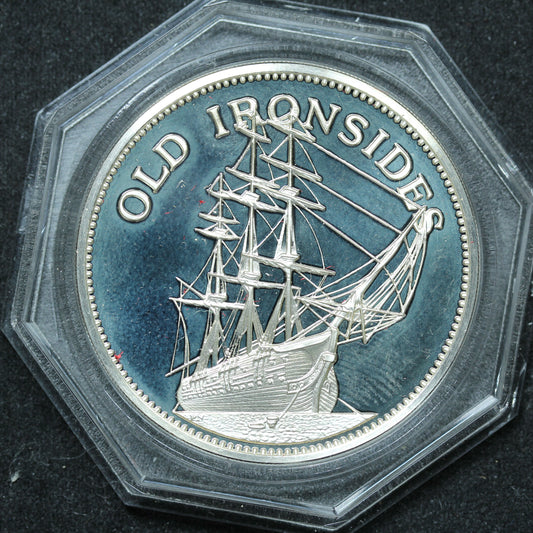 Franklin Mint Great American Landmarks Medal - Old Ironsides Sterling Proof w/ Capsule