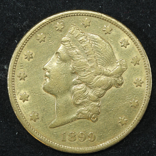 1899 S (San Francisco) $20 Liberty Head US Gold Double Eagle Coin
