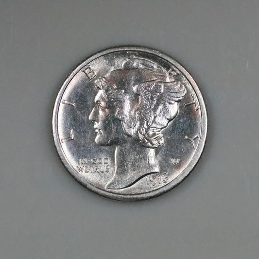 1916 S (San Francisco) Mercury Dime 10c Nice Condition