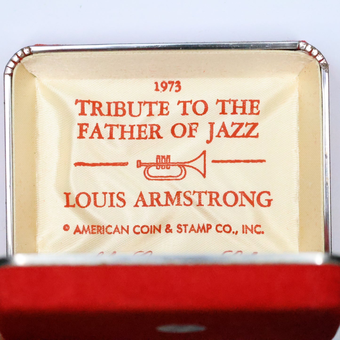 1973 Silver Creations Ltd - Satchmo - 1 oz .999 Fine Silver Bar w/ Box & COA