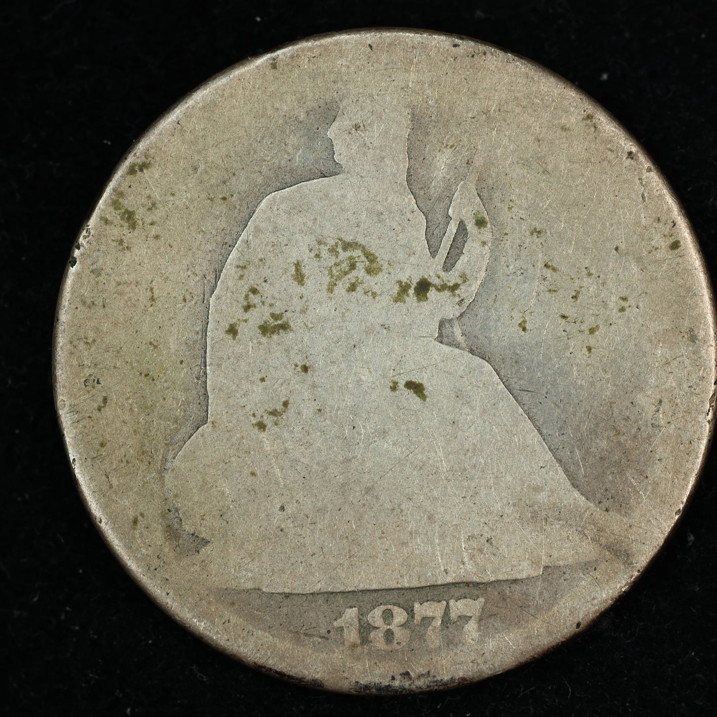 1877 Seated Liberty Silver Half Dollar
