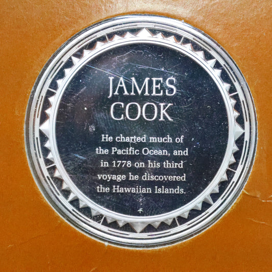 Franklin Mint The Great Explorers STERLING SILVER Art Round - James Cook