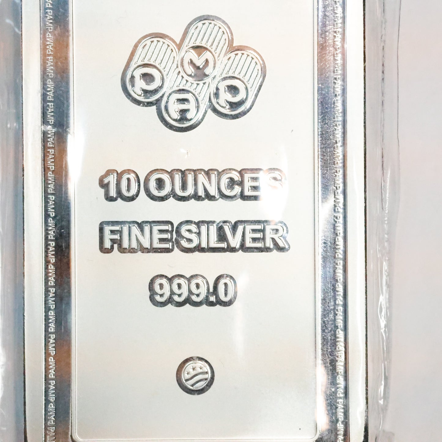 Pamp Suisse 10 Troy oz .999 Fine Silver Lady of Liberty Bar