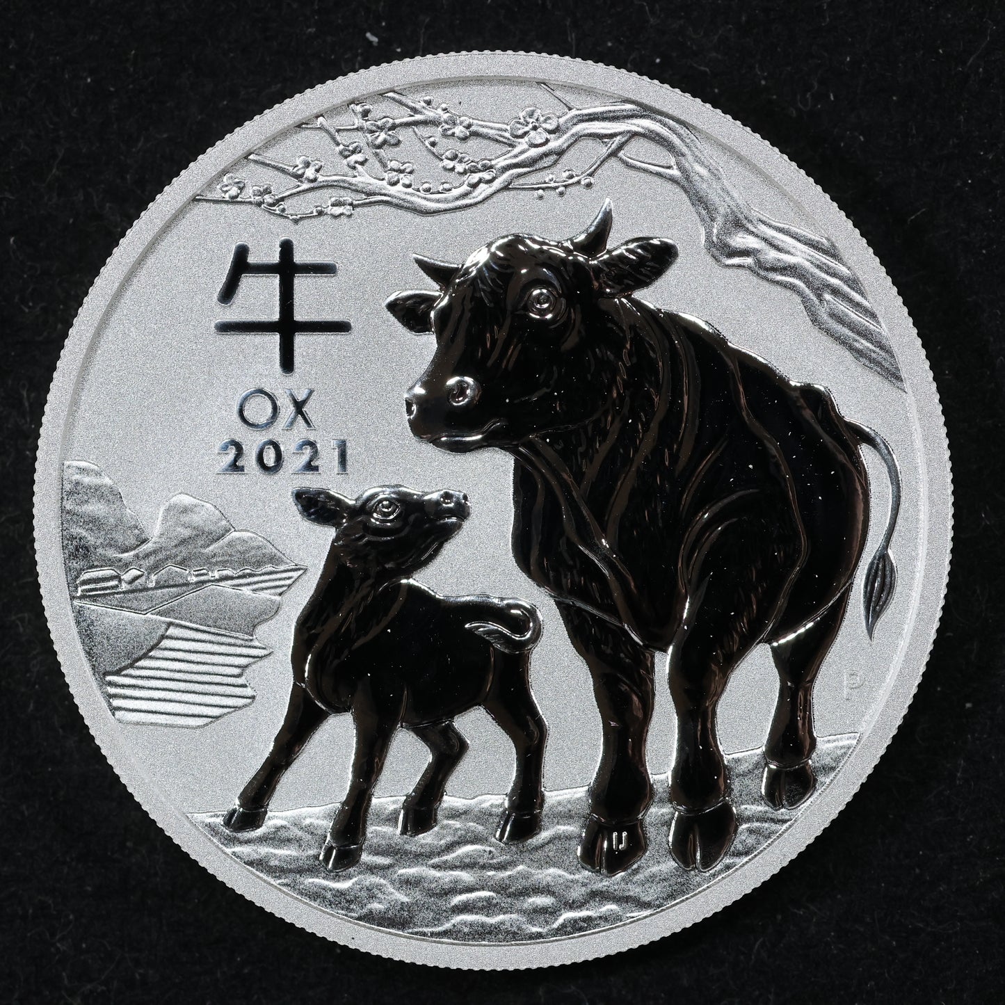 2021 1 oz Silver .9999 Fine Silver Australian Lunar Year of the Ox $1 Coin w/ Capsule