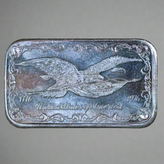 1976 Doyle's Coin Palace US Bicentennial Eagle Reverse Variety 1 Oz Silver Bar