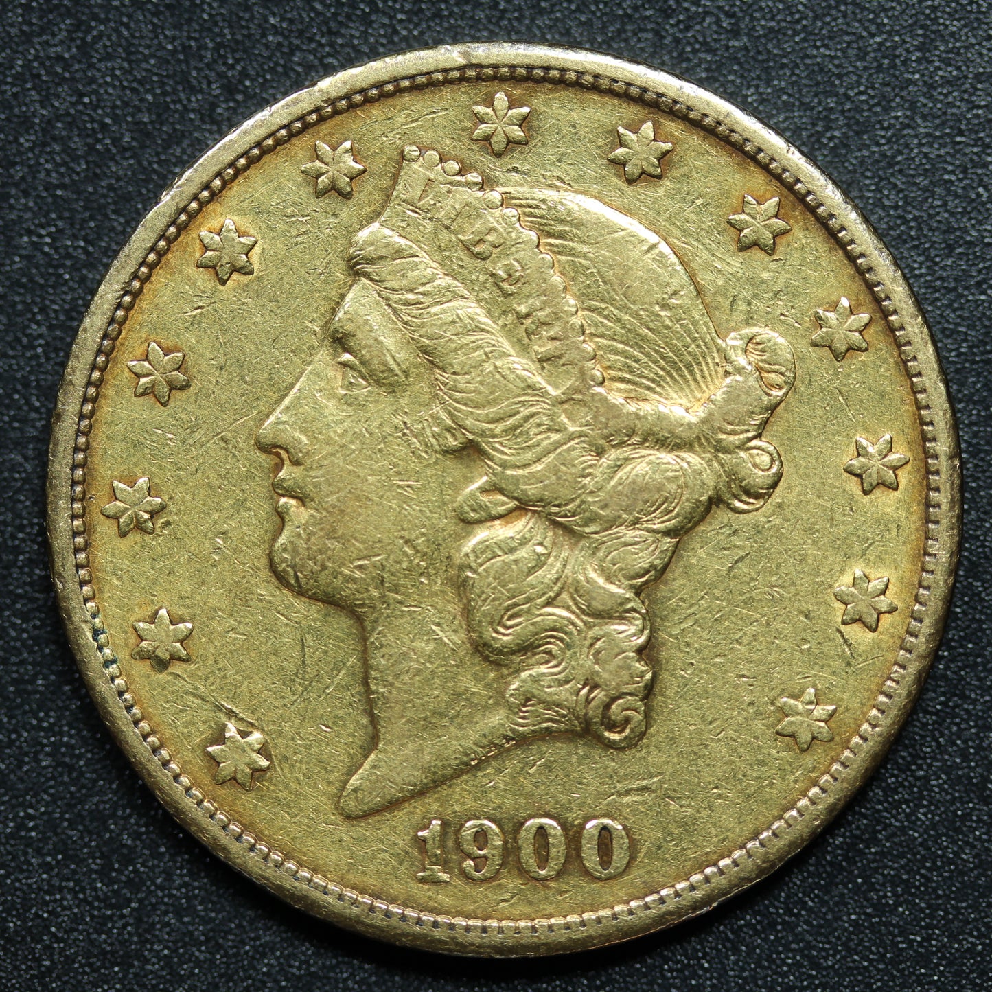 1900 S $20 Gold Liberty Head Double Eagle - San Francisco