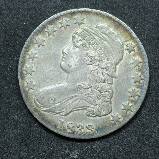 1833 Capped Bust Silver Half Dollar 50c Exact Coin Pictured