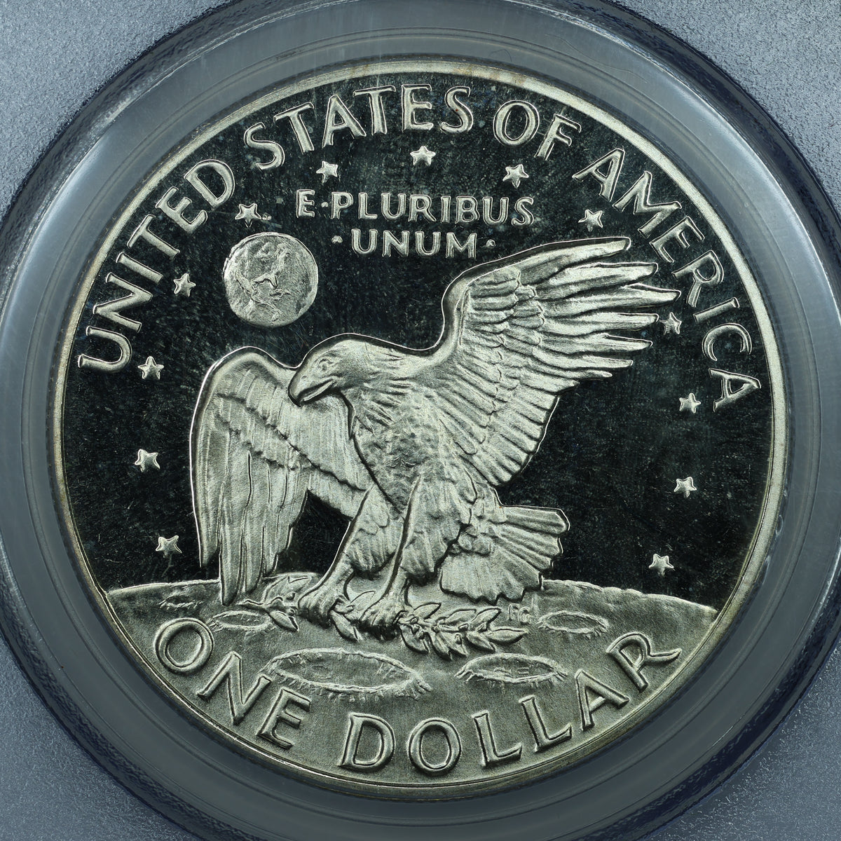 1973 S (San Francisco) Eisenhower Silver Dollar $1 - PCGS PR69 DCAM Miles Standish