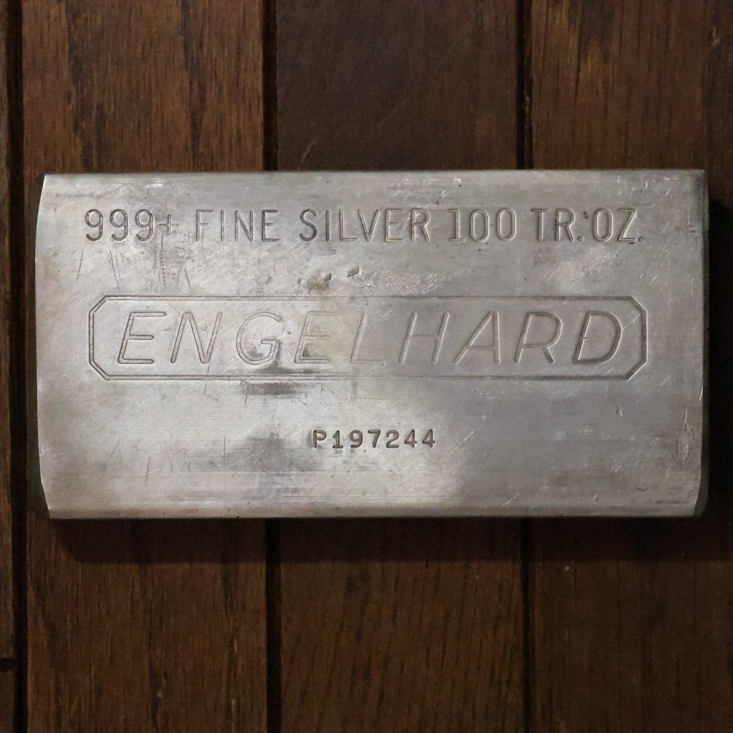 100 oz .999 Silver Bar - Engelhard Machined Smooth Finish P Series (Copy)