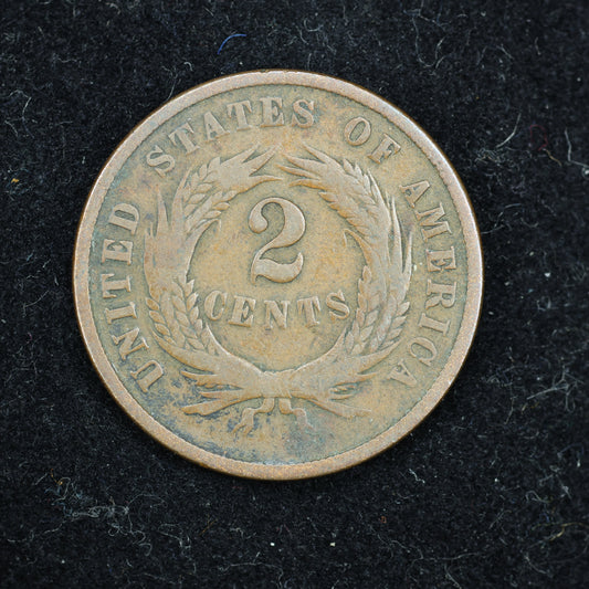 1864 2c Two Cent Piece United States
