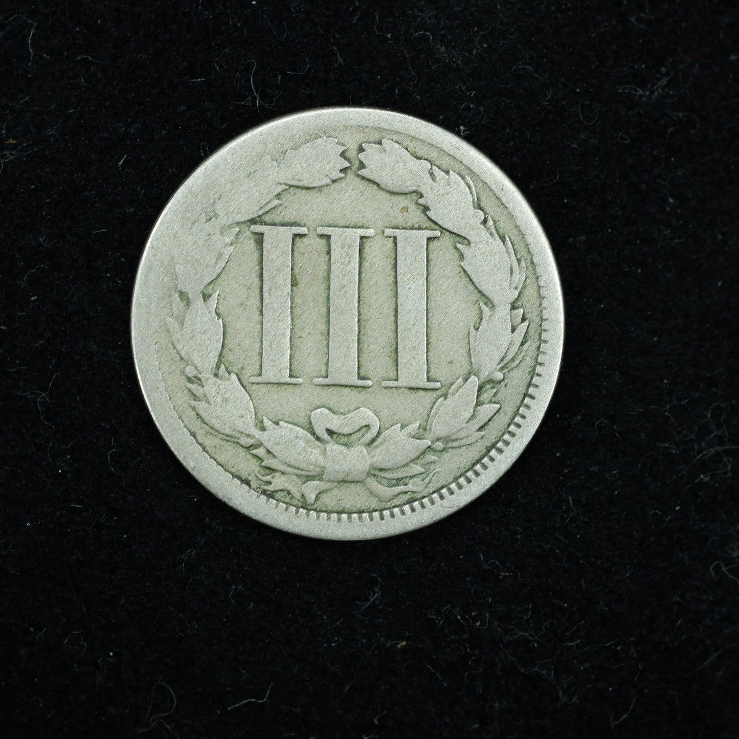 1866 Three 3 Cent 3c Nickel