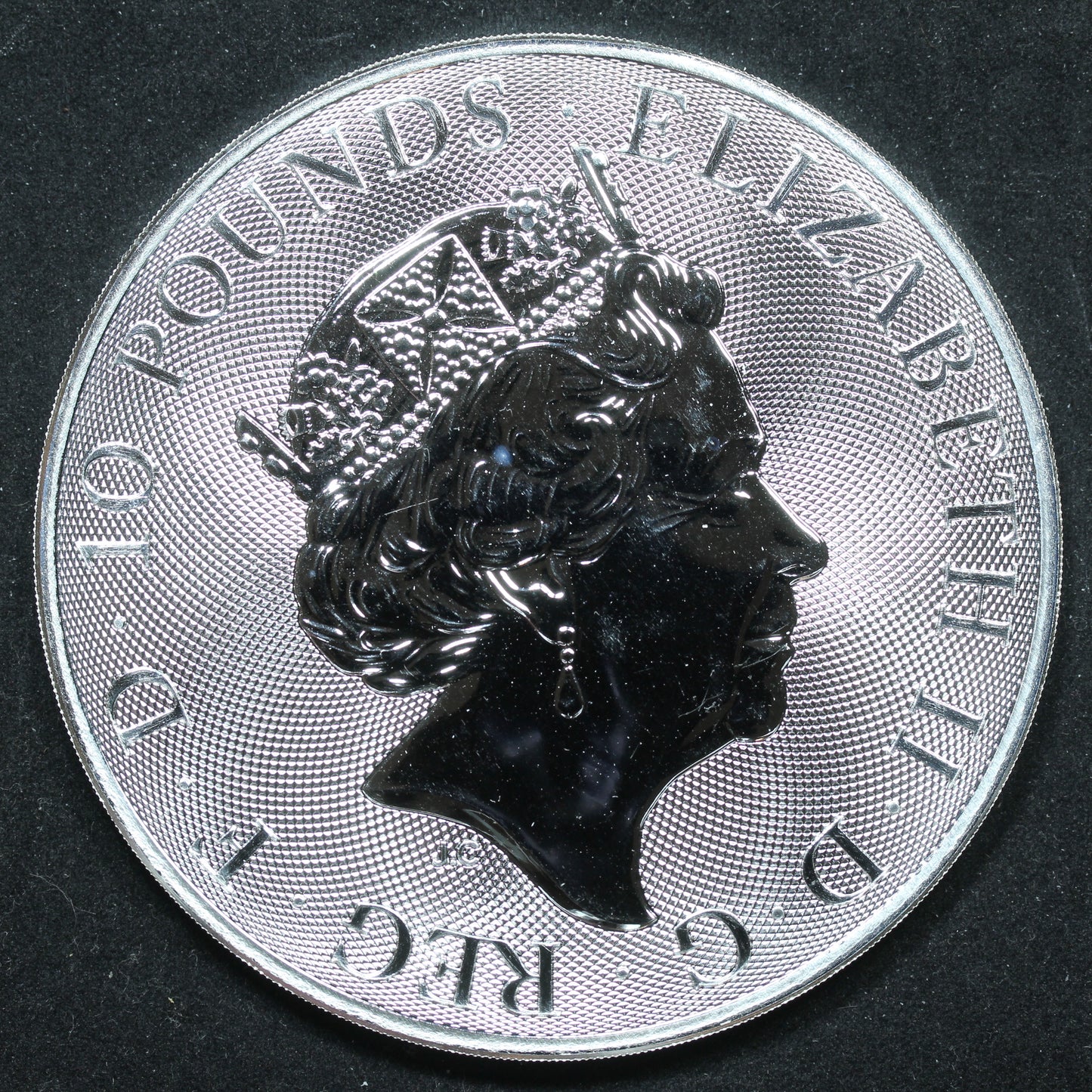 2022 Great Britain 10 oz .9999 Fine Silver Queen's Beasts Lion Of England w/ Capsule