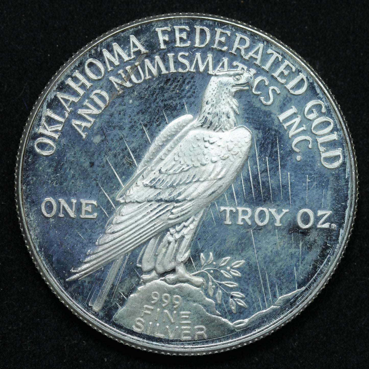 1 oz .999 Fine Silver Peace Dollar Design Art Round - Oklahoma Federated Gold & Numismatics