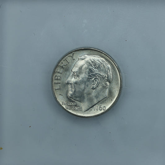 1960 D (Denver) Roosevelt Dime 10c - ICG Brilliant Uncirculated BU