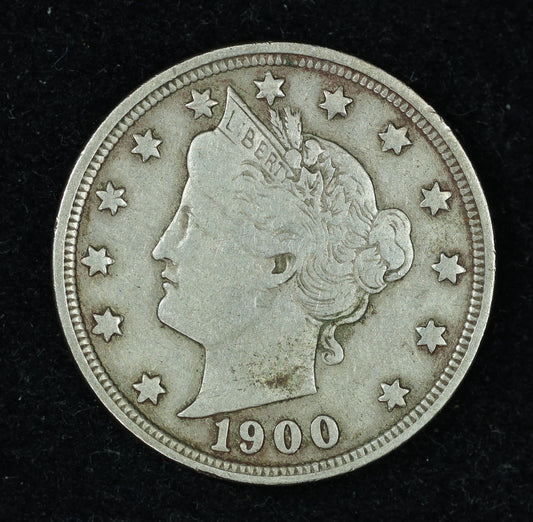 1900 5c Liberty V Nickel Five Cent Coin