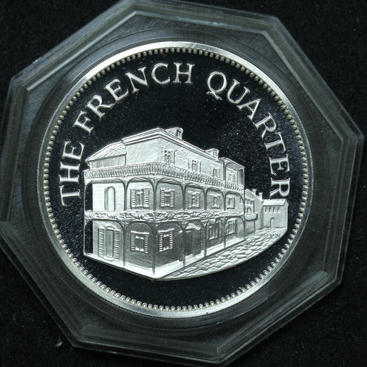 Franklin Mint Great American Landmarks Medal - French Quarter Sterling Proof w/ Capsule