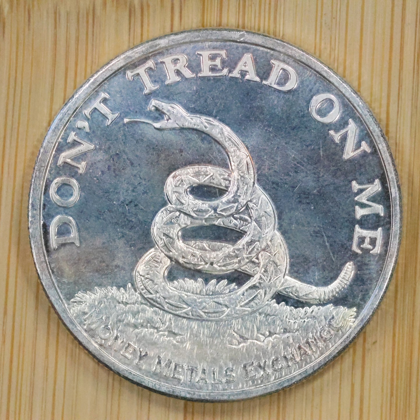 Money Metals Exchange 1 oz Silver Round - Don't Tread On Me / Boston Tea Party 1773