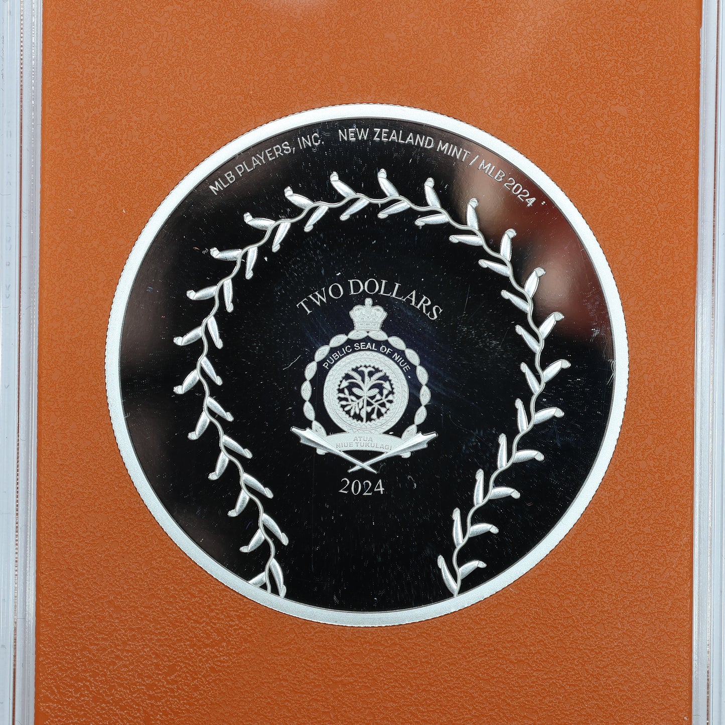 2024 Agoro Trading Coins MLB Bo Bichette 009/300 Topaz (Orange) 1 oz Silver Coin
