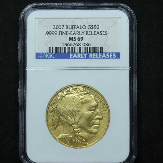 2007 $50 1 oz .9999 Fine Gold Buffalo - NGC MS 69 Early Releases
