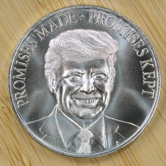 1 oz .999 fine Promised Made Promises Kept Trump Silver Round