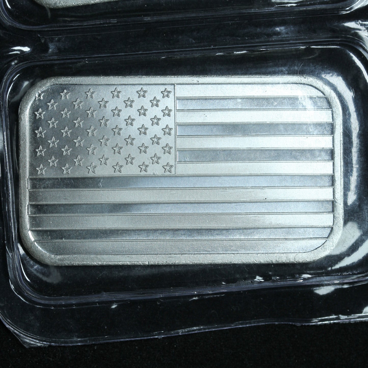 1 oz .999 Fine Silver Bar - American Flag Engravable - SEALED