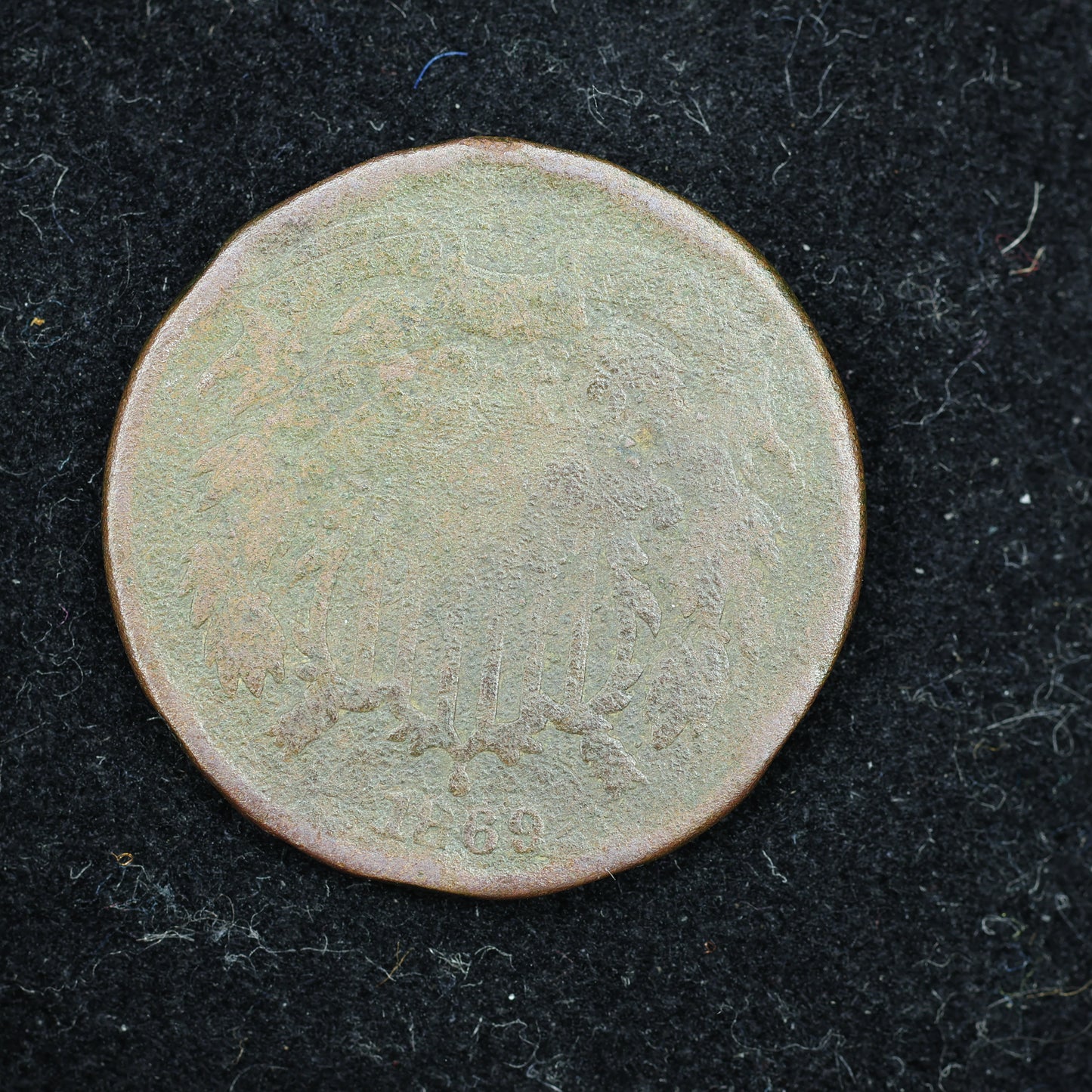 1869 2c Two Cent Piece United States