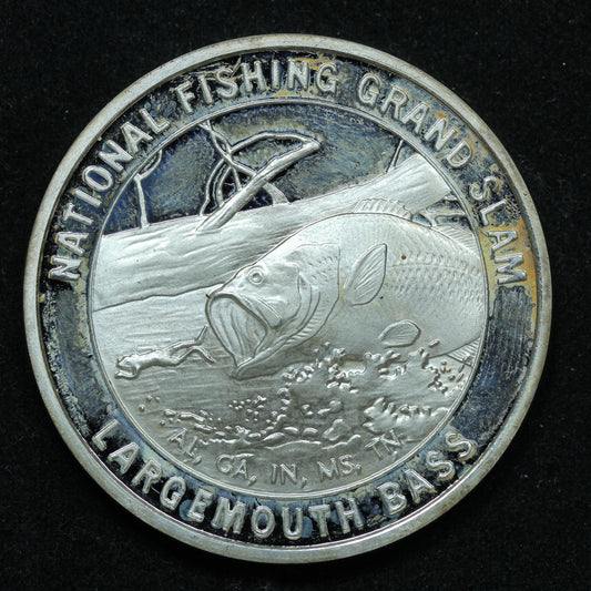 1 oz .999 Fine Silver - National Fishing Grand Slam - Largemouth Bass