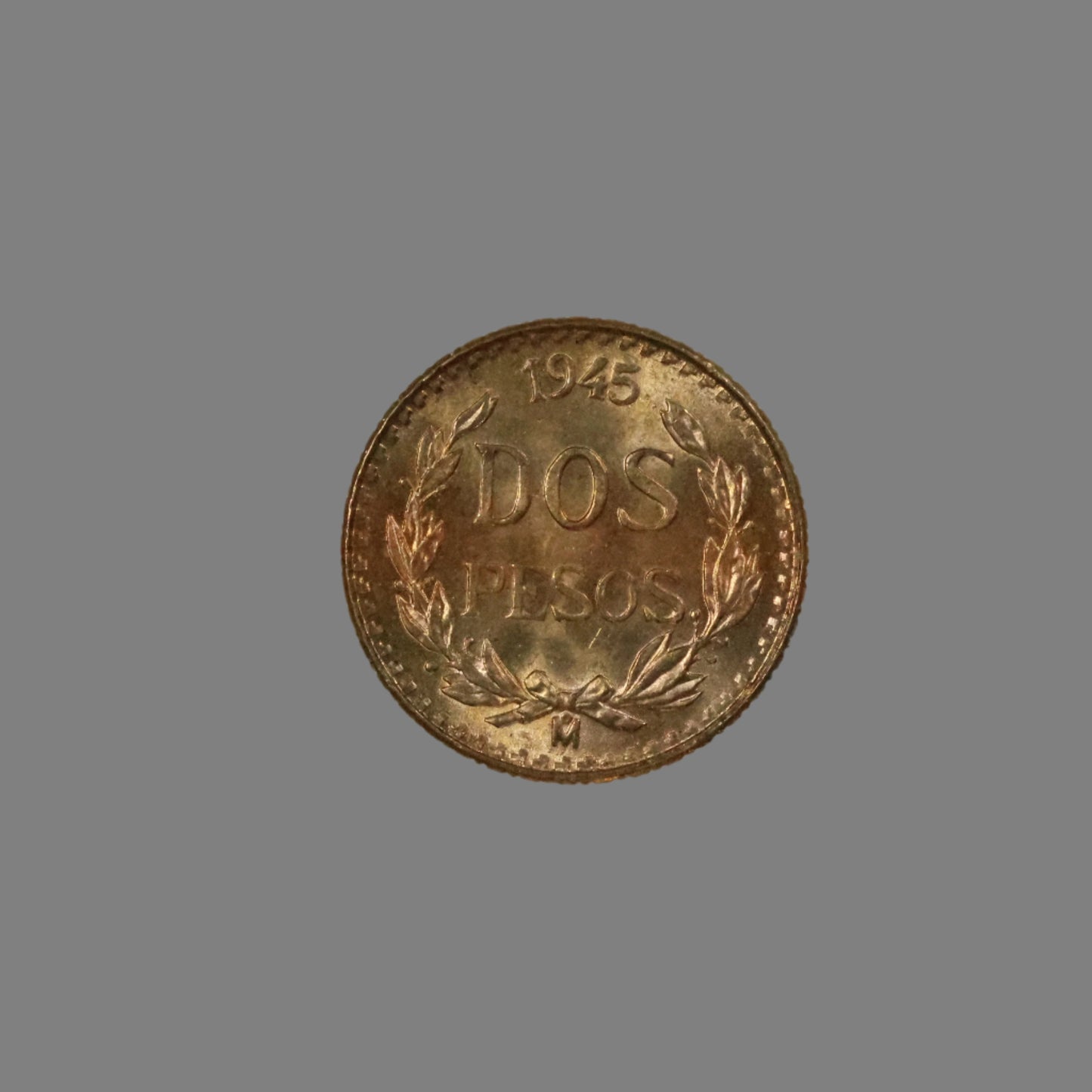 1945 2 Pesos Dos Pesos Mexico Gold Coin