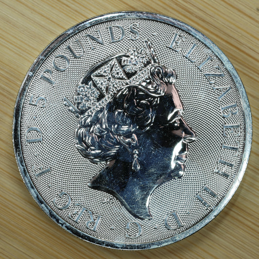 2018 Great Britain 2 oz Silver Queen's Beasts Black Bull of Clarence Exact Coin Pictured