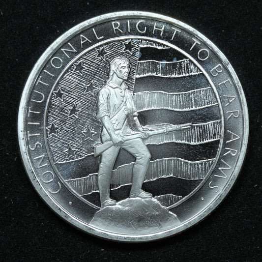 1 oz .999 Fine Silver - Constitutional Right To Bear Arms w/ Capsule