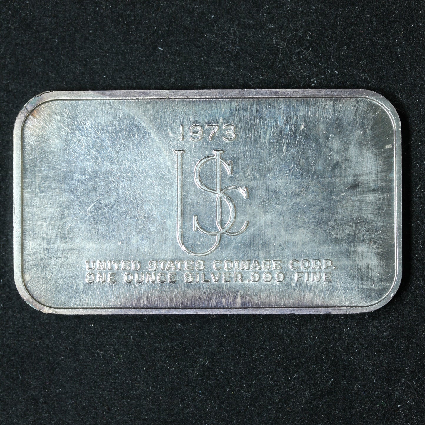 1 oz .999 Fine Silver Bar - 1973 United States Coinage Corp Washington Crossing the Delaware