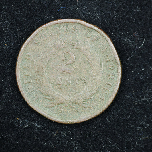 1869 2c Two Cent Piece United States