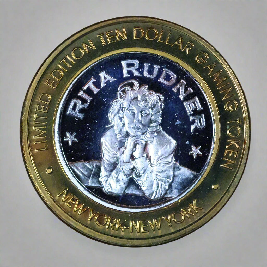 New York New York $10 Gaming Casino Token - .999 Fine Silver - Rita Rudner w/ Capsule