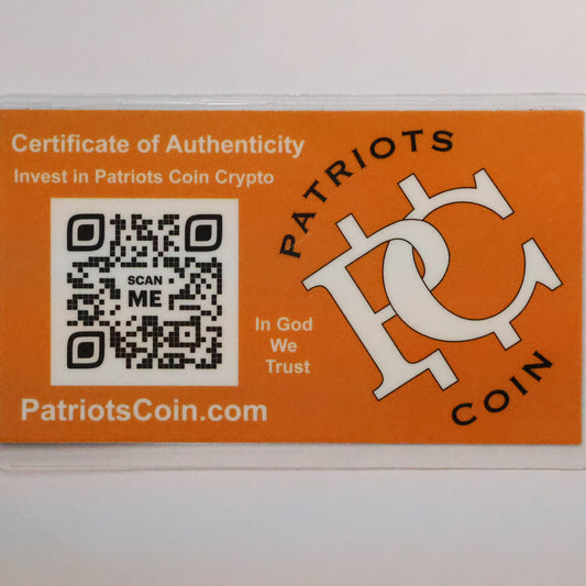 Patriots Coin Silver Bar 15-GRAIN .999 Fine Silver - Sealed/Laminated Card